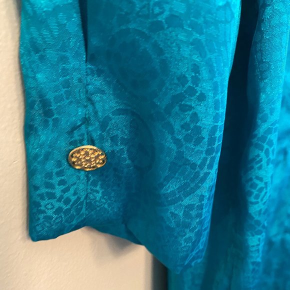 Vintage 80's Leslie Fay Petite Collections Drop Waist Dress; size 10 Petite - Picture 4 of 6